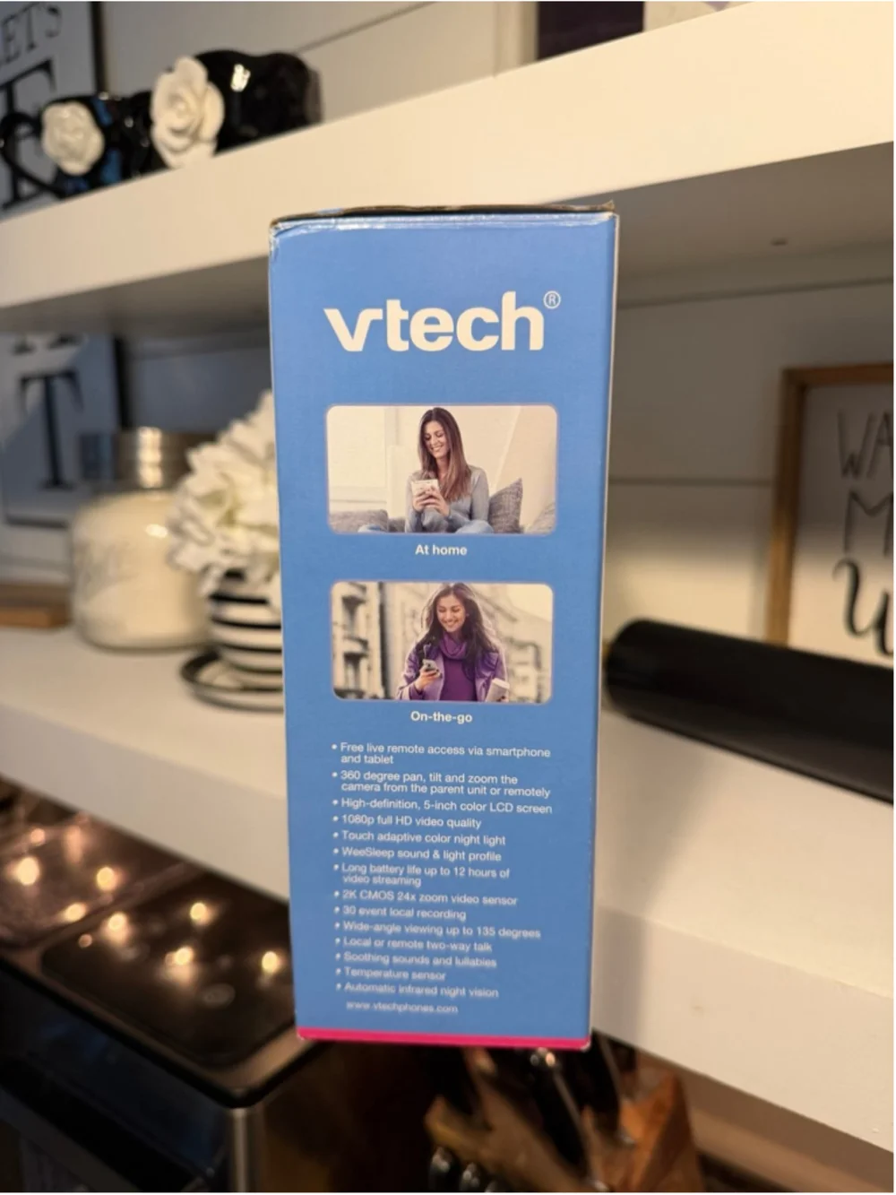 VTech RM5766-2HD Smart Wi-Fi 1080p 2-Camera 360°-Pan-and-Tilt Video Baby Monitor